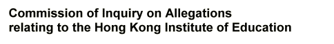 Commission of Inquiry on Allegations relating to the Hong Kong Institute of Education